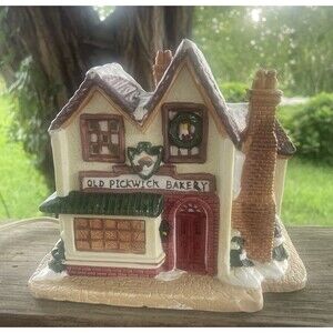 Vintage Old Pickwick Bakery Light Up Village House Holiday